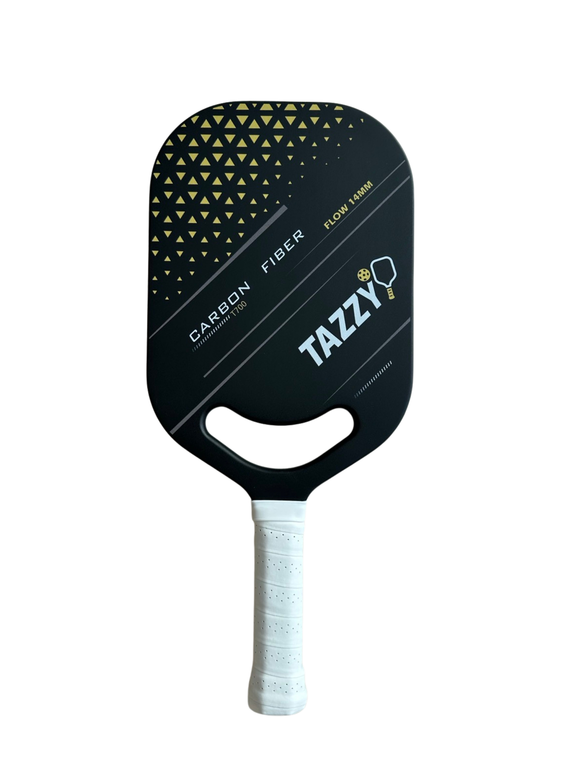 Tazzy Flow - Carbon Fiber T700 Frameless Pickleball Paddle - Thermoformed - 14MM - Honeycomb Core