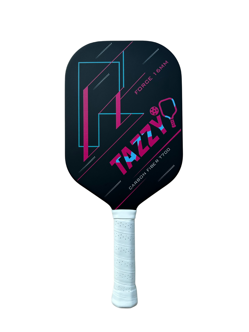 Tazzy Force - Carbon Fiber T700 Frameless Pickleball Paddle - Thermoformed - 16MM - Honeycomb Core