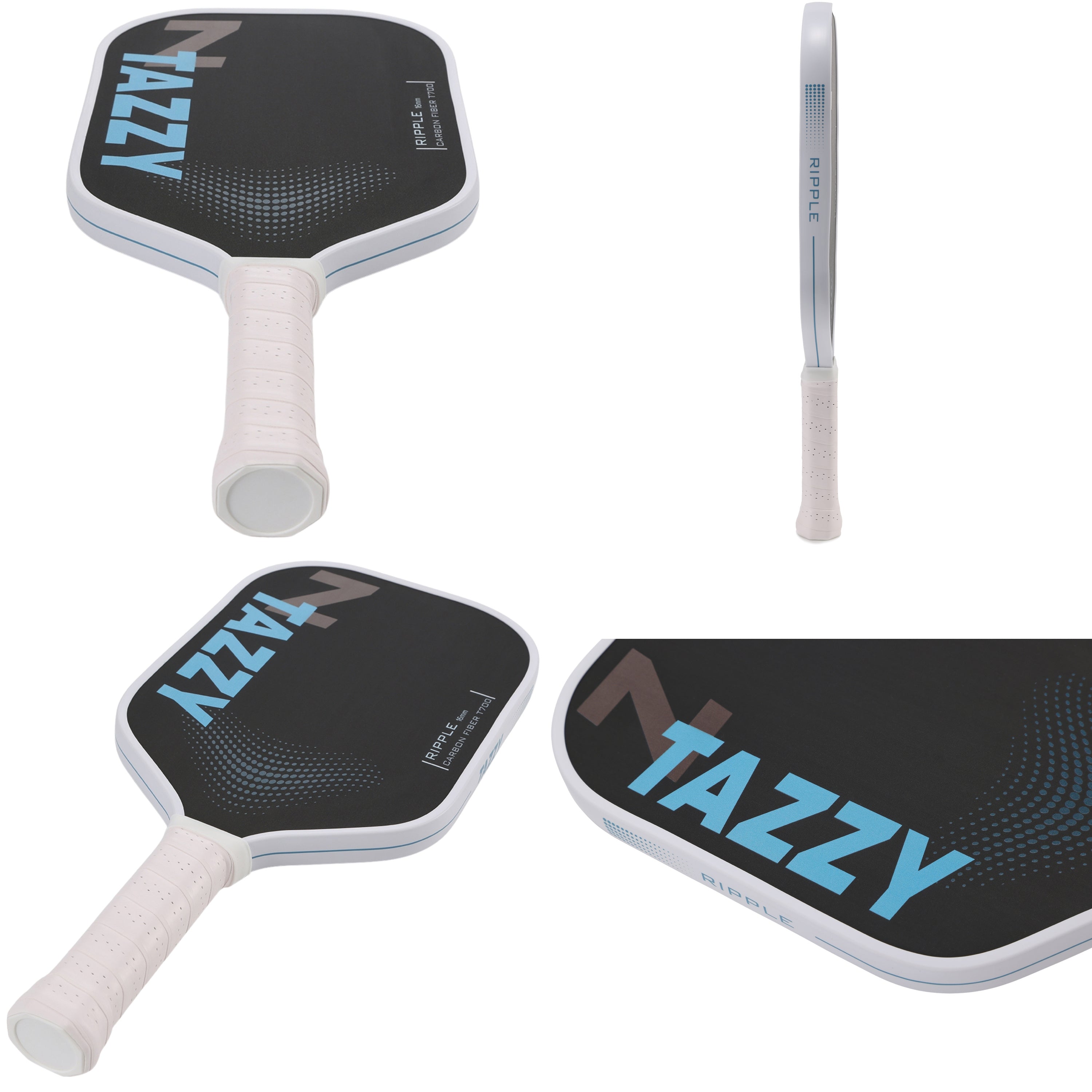 Tazzy Ripple 16mm Carbon Fiber Pickleball Paddle | Control & Comfort