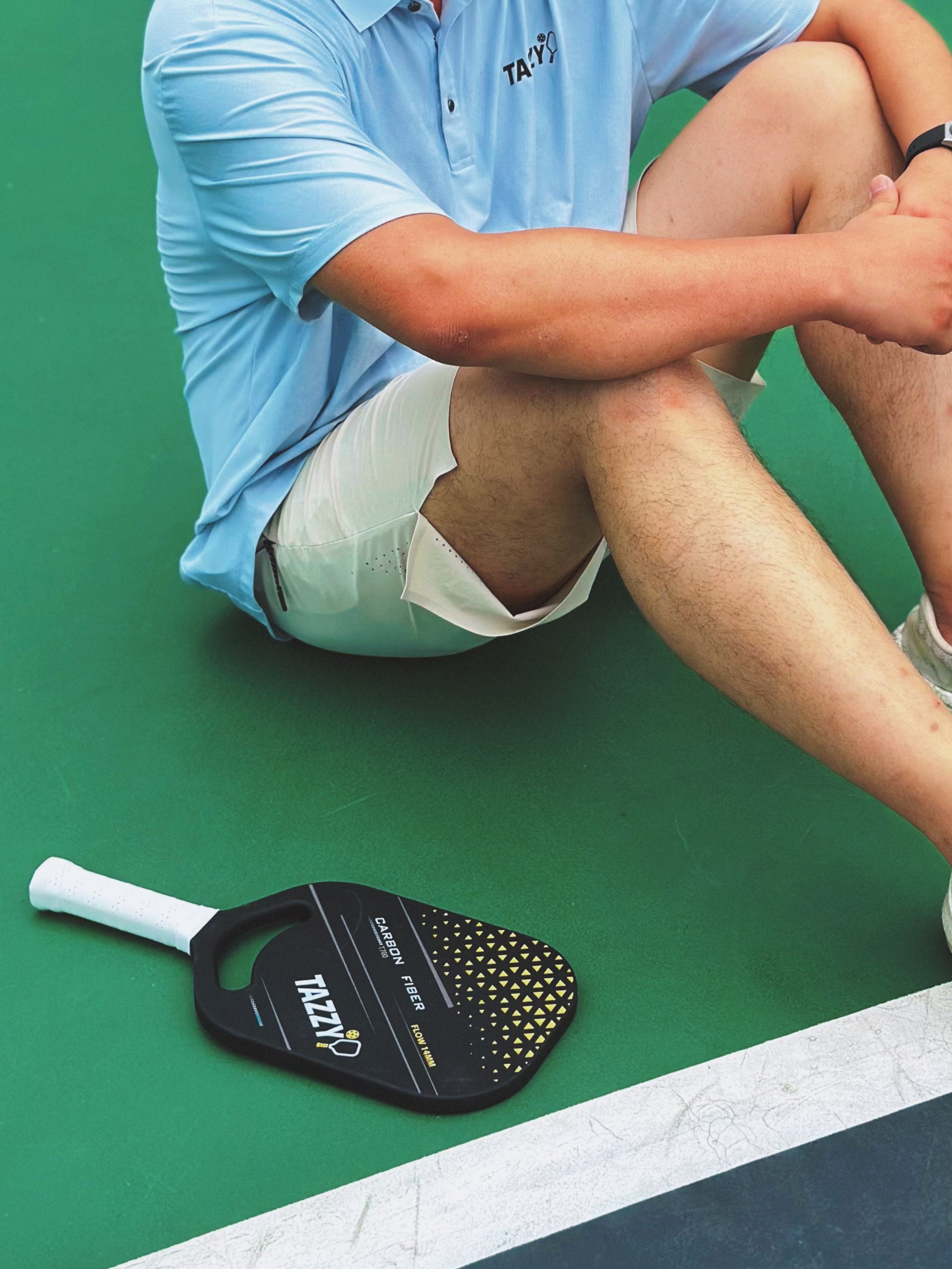 Tazzy Flow - Carbon Fiber T700 Frameless Pickleball Paddle - Thermoformed - 14MM -  Honeycomb Core