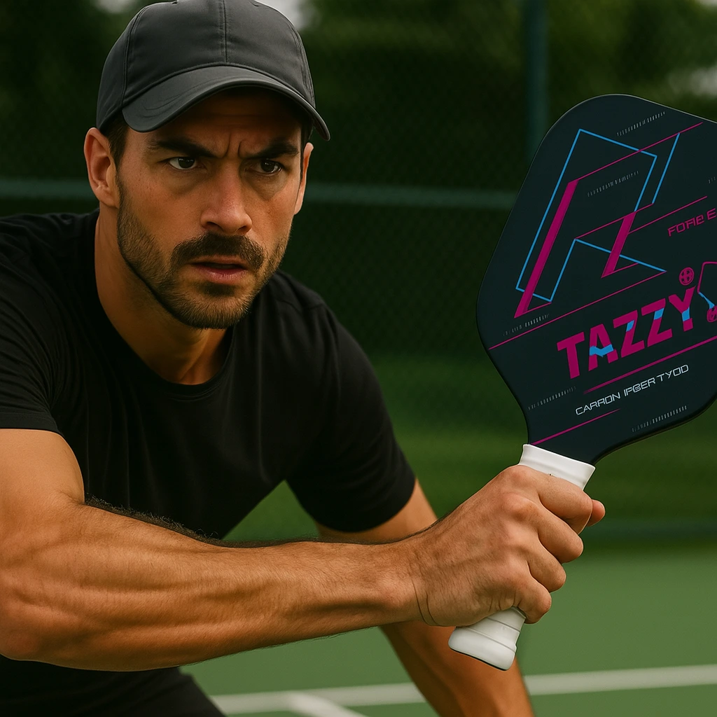 Tazzy Force - Carbon Fiber T700 Frameless Pickleball Paddle - Thermoformed - 16MM - Honeycomb Core