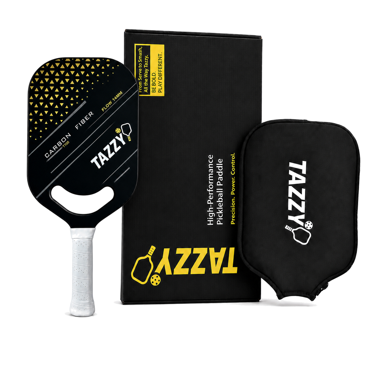 What is included with the Tazzy Flow 14mm pickleball paddle