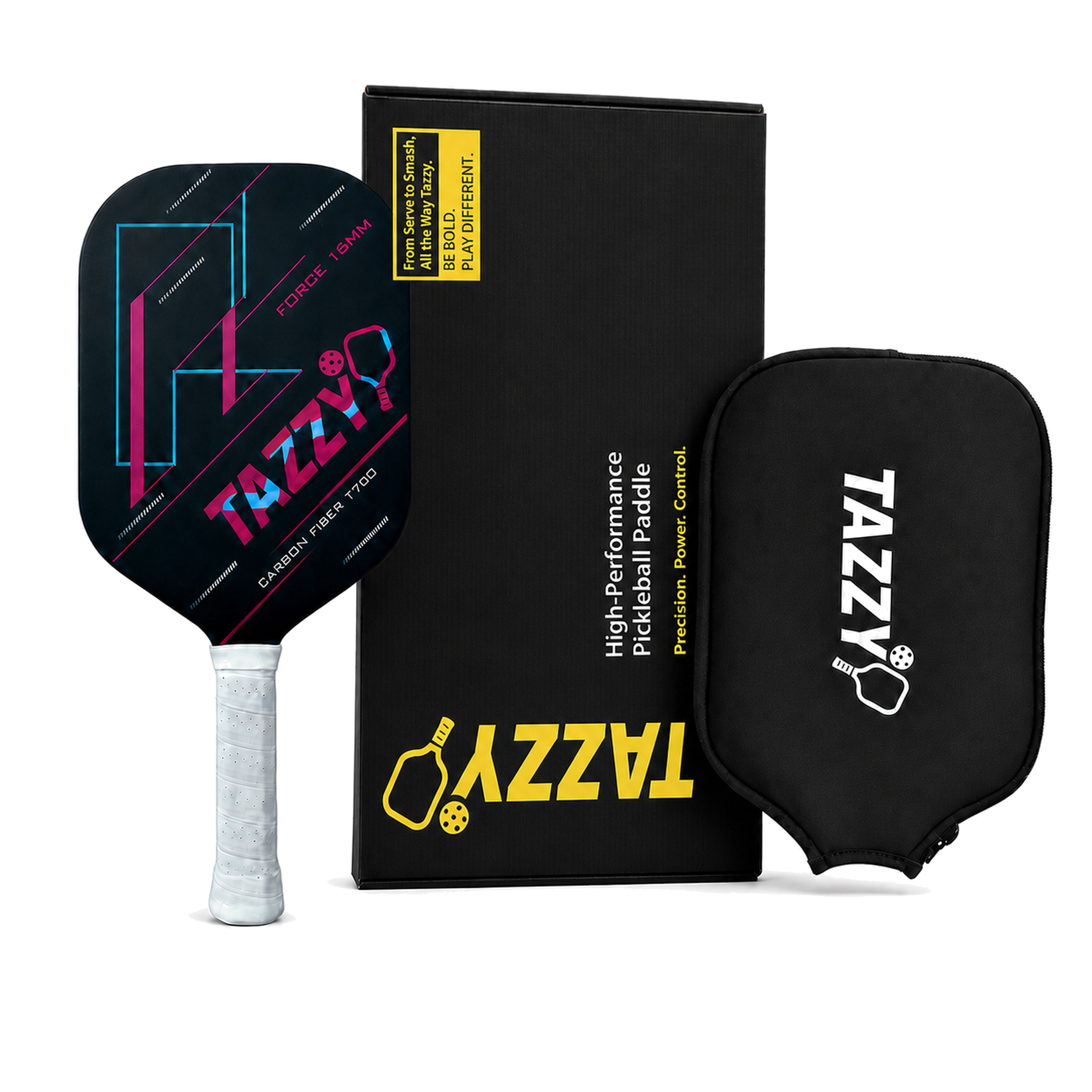 What is included with the Tazzy Force 16mm pickleball paddle