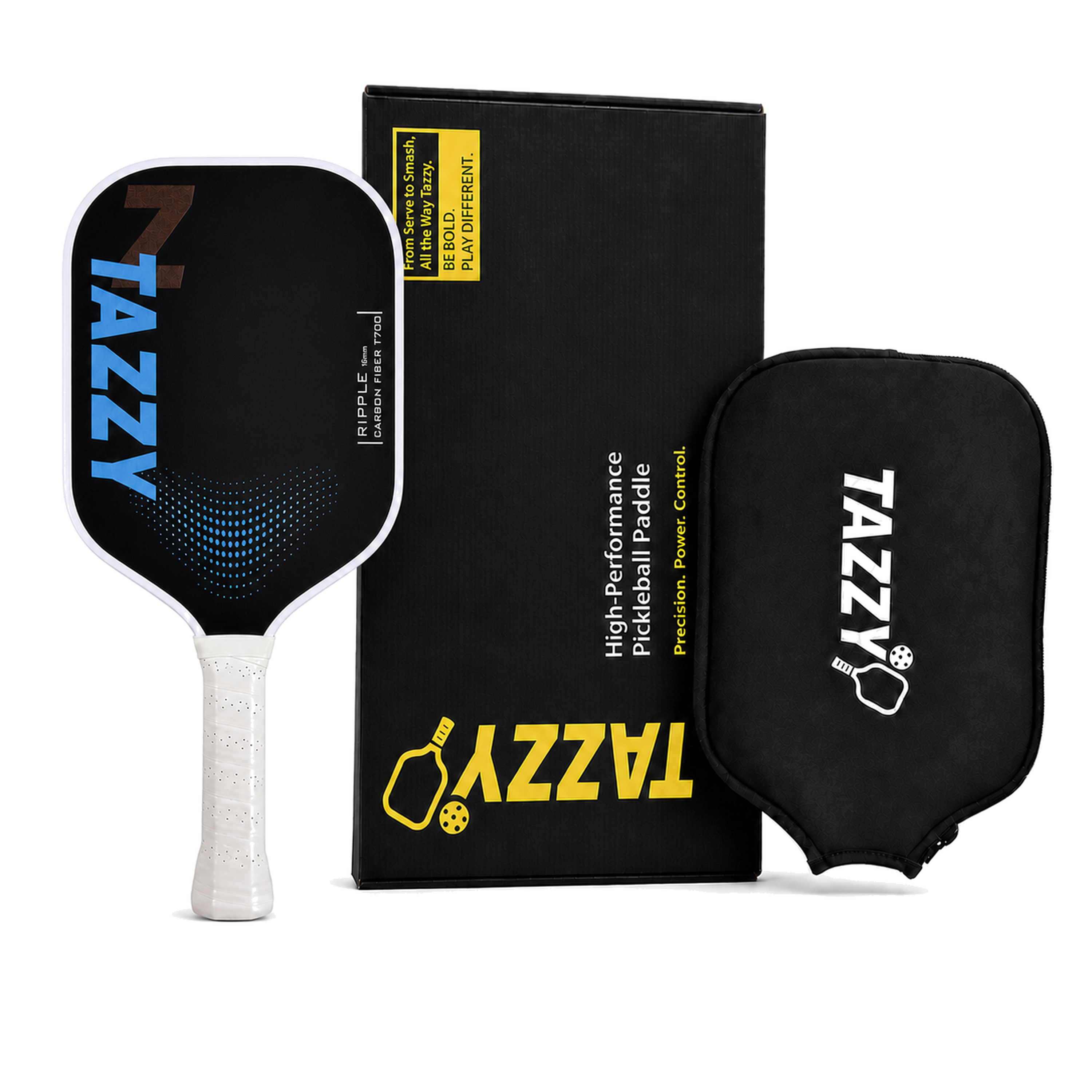 What is included with the Tazzy Ripple 16mm pickleball paddle
